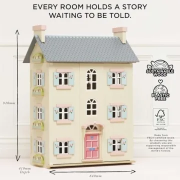 Le Toy Van Cherry Tree Hall Dollhouse for Creative Play