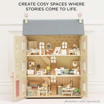 Le Toy Van Cherry Tree Hall Dollhouse for Creative Play