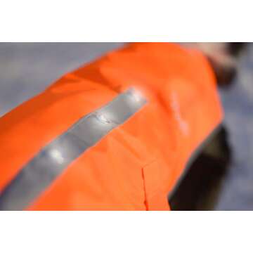 Illumiseen LED Dog Hunting Vest | Orange Safety Jacket with Reflective Strips & USB Rechargeable LED Lights | Increase Dog’s Visibility When Walking, Running, Training Outdoors (Large, Orange)