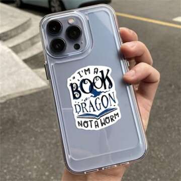 LXYRDHOQPW Bookish Stickers Pack 50Pcs Love Reading Stickers for Teens Adult and Reading Lovers Bookish Waterproof Vinyl Decals Laptop Book Water Bottle Phone Stickers