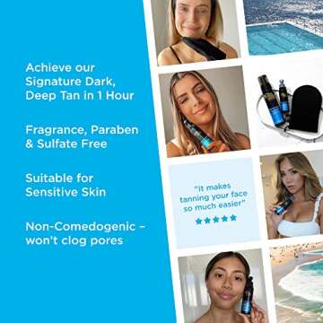 Bondi Sands 1 Hour Express Self Tanning Face Mist | Lightweight Dual Action Formula, Dermatologicall...
