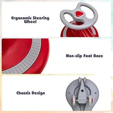 BABY JOY Wiggle Car for Kids with LED Flashing Wheels