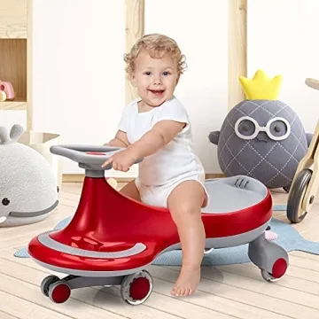 BABY JOY Wiggle Car for Kids with LED Flashing Wheels