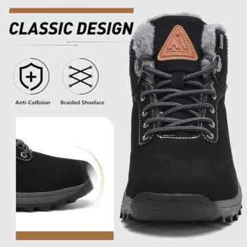Mishansha Waterproof Winter Boots for Hiking Comfort
