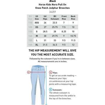 HORZE Nora Kids' English Breeches with Knee Patches