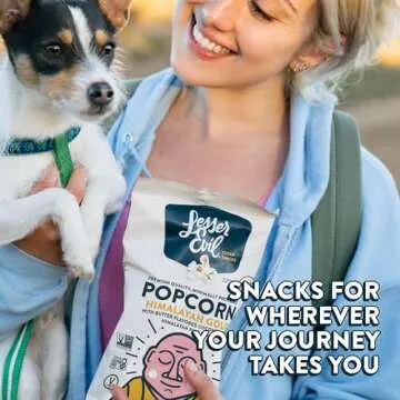 LesserEvil Himalayan Gold Salt Organic Popcorn, Premium Quality, Minimally Processed, No Vegetable Oil, 0.88 oz (Pack of 12)