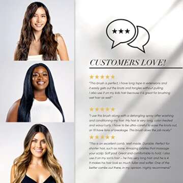 Detangling Brush for Hair Extensions - Ergonomic & Effective