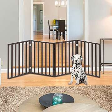 PETMAKER Pet Gate – Dog Gate for Doorways, Stairs or House – Freestanding, Folding, Accordion St...