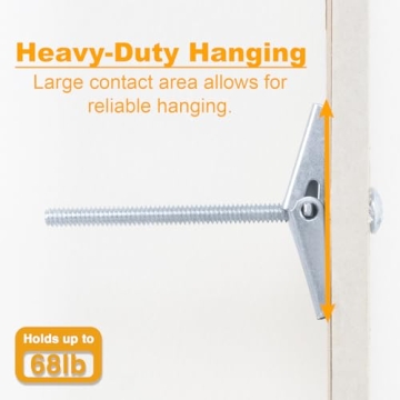 KURUI Heavy Duty Toggle Bolts - 48 Pcs Drywall Anchors