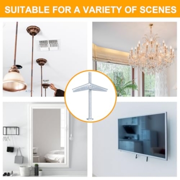 KURUI Heavy Duty Toggle Bolts - 48 Pcs Drywall Anchors