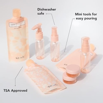 Kitsch 11pc Travel Size Bottles - Stylish & Leakproof