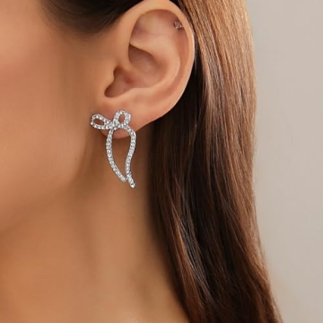 Elegant Long Chain Bow Tassel Earrings for Women