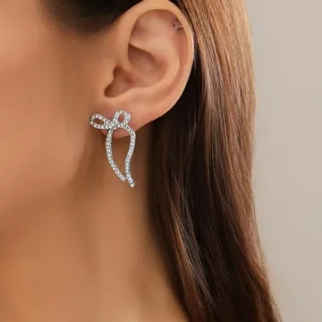 Elegant Long Chain Bow Tassel Earrings for Women