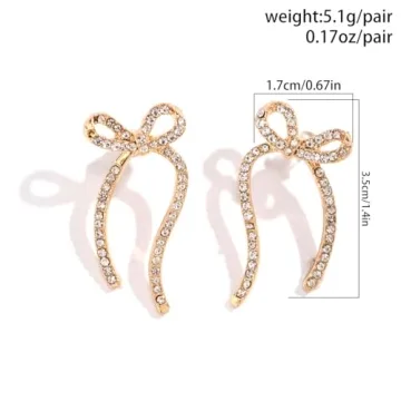 Elegant Long Chain Bow Tassel Earrings for Women
