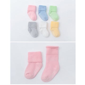 VWU Baby Toddler Kids Warm Thick Cotton Socks with Grips