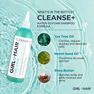 GIRL+HAIR Cleanse+ Shampoo for Dry Hair & Scalp Care | Vegan