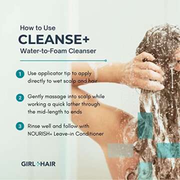 GIRL+HAIR Cleanse+ Shampoo for Dry Hair & Scalp Care | Vegan