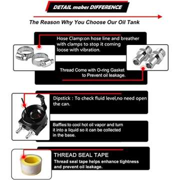RULLINE 350ml Oil Catch Can Tank - Universal Fit & Durable