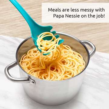 OTOTO Pasta Spoon & Spaghetti Spoon - Cooking Gadgets, Cooking Gifts, Cool Kitchen Gadgets, Cool Gifts, Cute Kitchen Accessories, Funny Gifts, Random Stuff