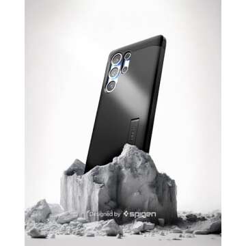 Spigen Tough Armor (Ai) MagFit Designed for Galaxy S25 Ultra Case [Kickstand] [Wireless Charging] (2025) - Black