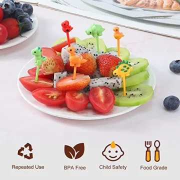 106 Pcs Fun Food Picks for Kids | Cute Animal Bento Decorations