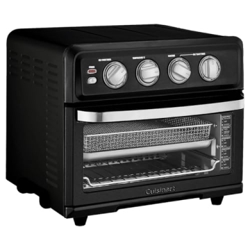 Cuisinart Air Fryer + Convection Toaster Oven, 8-1 Oven with Bake, Grill, Broil & Warm Options, Stainless Steel, TOA-70 (Matte Black)