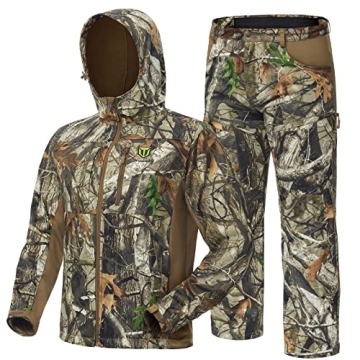 TIDEWE Men’s Hunting Suit Features Fleece Lining & Pockets