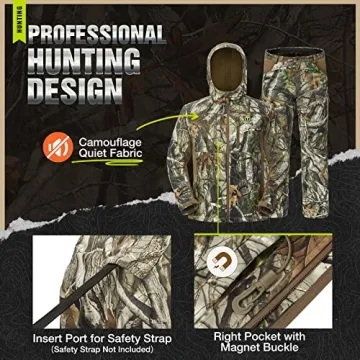 TIDEWE Men’s Hunting Suit Features Fleece Lining & Pockets