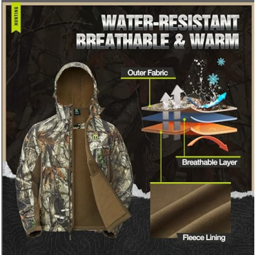 TIDEWE Men’s Hunting Suit Features Fleece Lining & Pockets