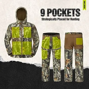 TIDEWE Men’s Hunting Suit Features Fleece Lining & Pockets