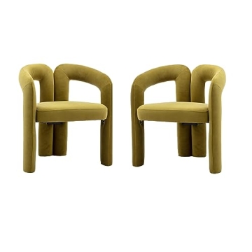 SZLIZCCC Modern Dining Chair Set of 2 - Upholstered Velvet Chairs for Living Room & Kitchen