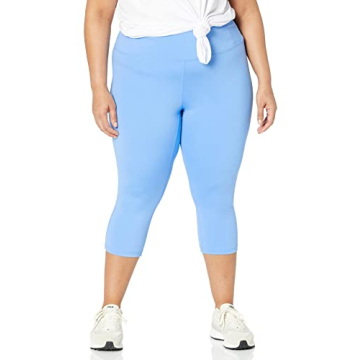 Amazon Essentials Women's Active Sculpt Workout Athleisure High Rise Capri Leggings (Available in Pl...