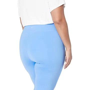 Amazon Essentials Women's Active Sculpt Workout Athleisure High Rise Capri Leggings (Available in Plus Size), French Blue, Large