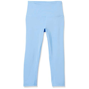 Amazon Essentials Women's Active Sculpt Workout Athleisure High Rise Capri Leggings (Available in Plus Size), French Blue, Large