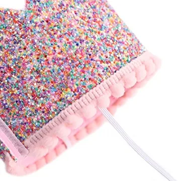 Rainbow Crown for Half Birthday Party - Glitter Crown, Kids Hats, Baby Photo Props, Birthday Decoration, Girls Hair Accessories