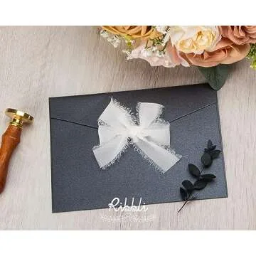 Ribbli White Chiffon Ribbon 1 Inch x 20 Yard for Crafts