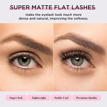 Beyelian Flat Eyelash Extensions - Soft, Comfortable, Natural Look
