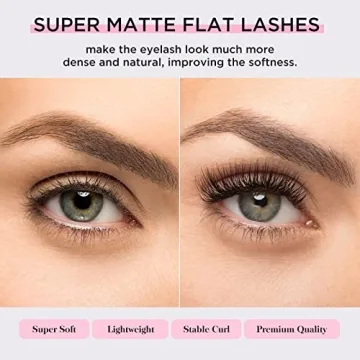 Beyelian Flat Eyelash Extensions - Soft, Comfortable, Natural Look