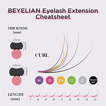 Beyelian Flat Eyelash Extensions - Soft, Comfortable, Natural Look