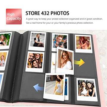 432 Pockets Photo Album for Fujifilm Instax Mini Camera, Polaroid Camera, for Fujifilm Instax Mini 1...