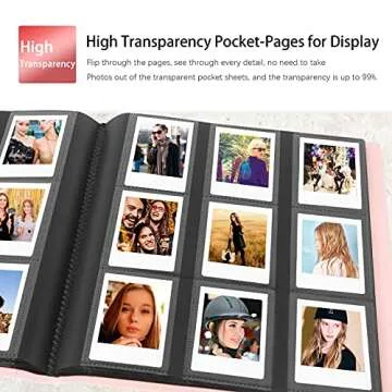 432 Pockets Photo Album for Fujifilm Instax Mini Camera, Polaroid Camera, for Fujifilm Instax Mini 12 11 9 40 99 90 8 7 Evo LiPlay Instant Camera, Polaroid 2x3 Film/Fujifilm Instax Mini Film (pink)