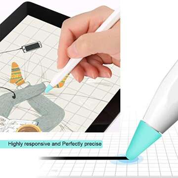 JanCalm for Apple Pencil Tips Cover,(10 Colors) Premium Silicone Slim Lightweight Thin Protective Ca...