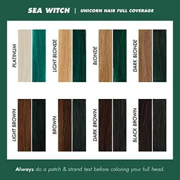 Lime Crime Unicorn Hair Dye Full Coverage, Sea Witch (Rich Teal) - Vegan and Cruelty Free Semi-Permanent Hair Color Conditions & Moisturizes - Temporary Green Hair Dye With Sugary Citrus Vanilla Scent