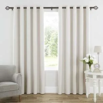 KAMANINA Curtain Rods for Windows 66 to 120 Inch, 3/4 Inch Antique Bronze Curtain Rod 32 to 115 Inches (2.6-9.6ft) Splicing Adjustable Single Drapery Rod with Twisted Cage Finial