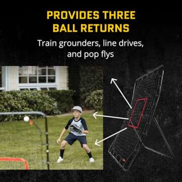 SKLZ PitchBack Baseball and Softball Pitching Net and Rebounder, Training Tool
