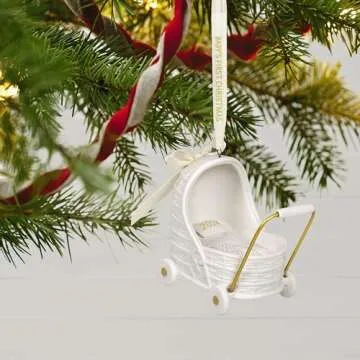Hallmark Keepsake Christmas Ornament 2024, Baby's First Christmas Pram, Porcelain, Baby Gift