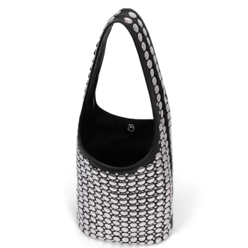 Vegan Leather Studded Tote Bag Y2K Purse for Women
