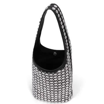 Vegan Leather Studded Tote Bag Y2K Purse for Women