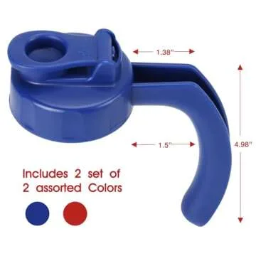 Durable Airtight Mason Jar Lids with Handle - 2 Pack