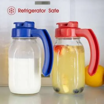 Durable Airtight Mason Jar Lids with Handle - 2 Pack